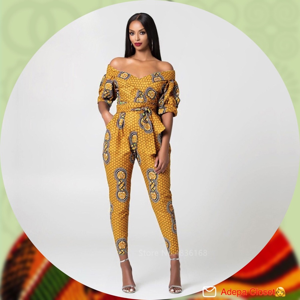 African Print Jam-suit